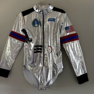 Tipsy Elves Silver Bodysuit with Patches